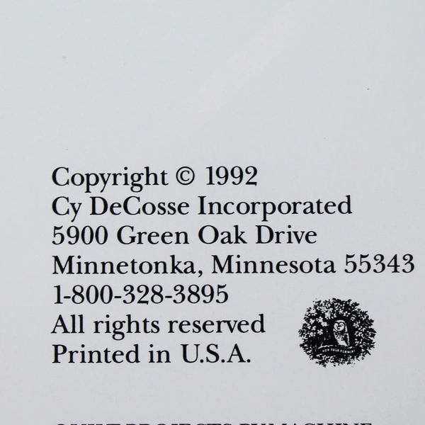 Singer Quilt Projects by Machine Book, Softcover, 1992, Very Good Condition