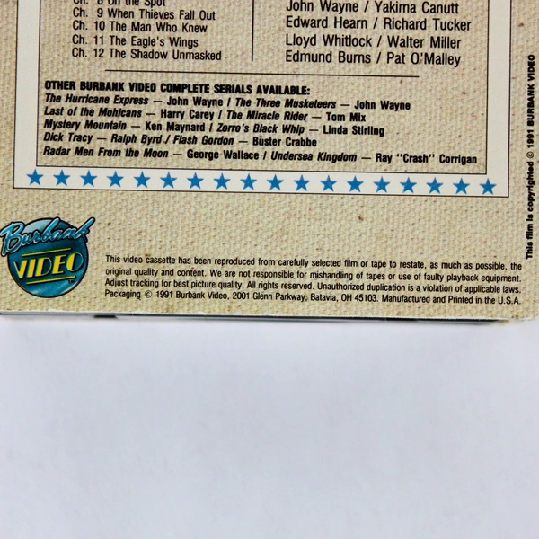 John Wayne The Shadow Of The Eagle 1991 VHS 12 Episodes