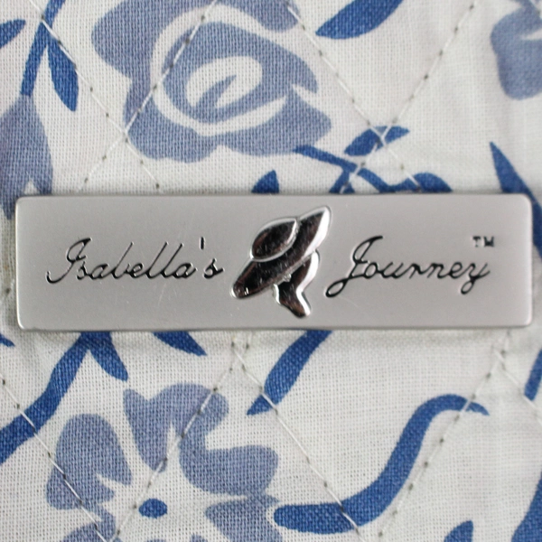 Isabella's Journey Blue & White Quilted Duffle Bag with Purse - Pre-owned