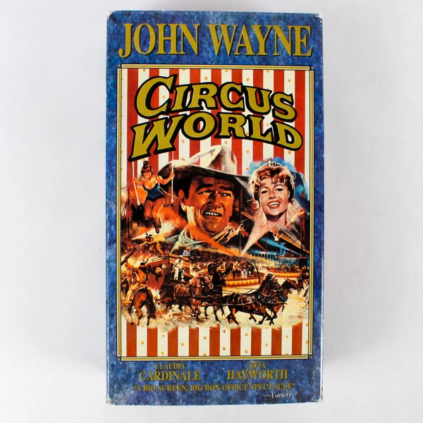 John Wayne Circus World VHS 1964 2 Tape Box
