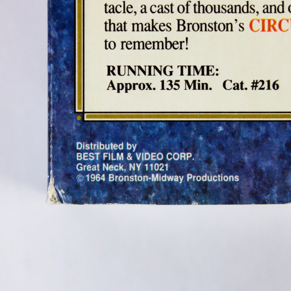 John Wayne Circus World VHS 1964 2 Tape Box