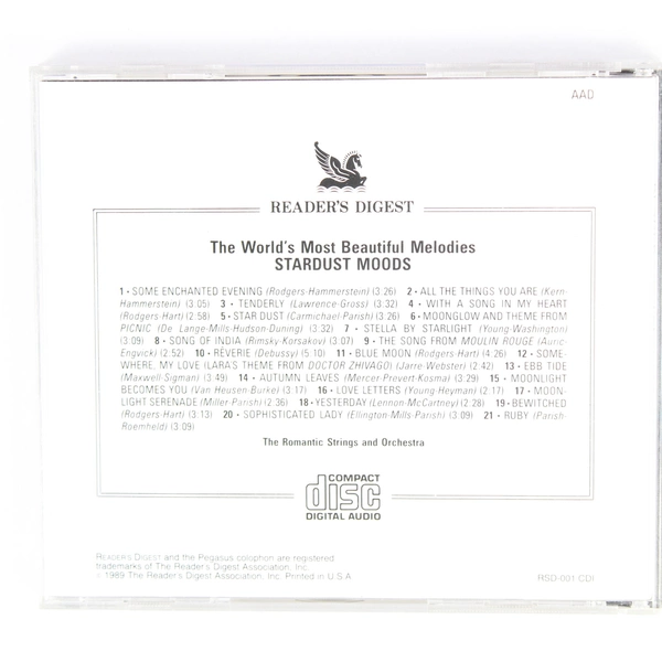 Reader's Digest Stardust Moods Music CD The Romantic Strings & Orchestra 1989