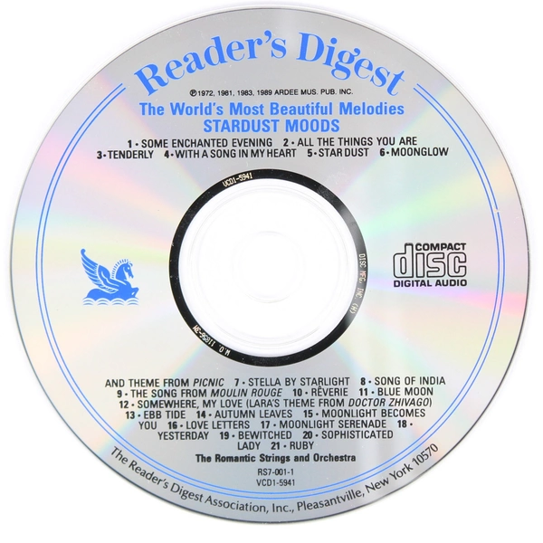 Reader's Digest Stardust Moods Music CD The Romantic Strings & Orchestra 1989