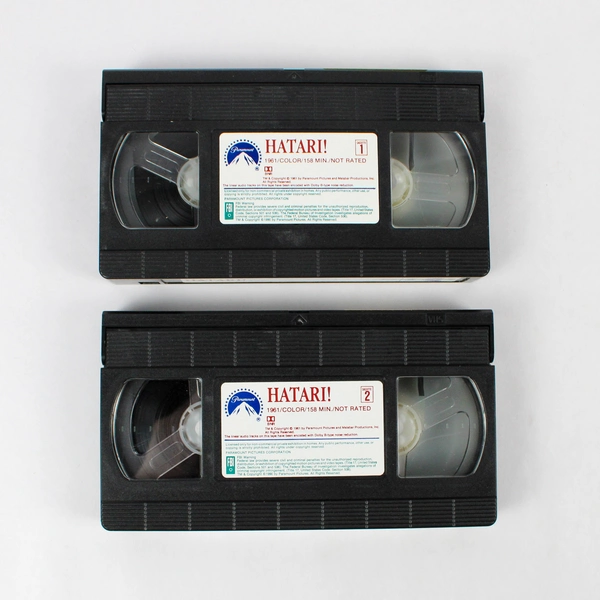 John Wayne Hatari VHS 1991 2-Tape Set