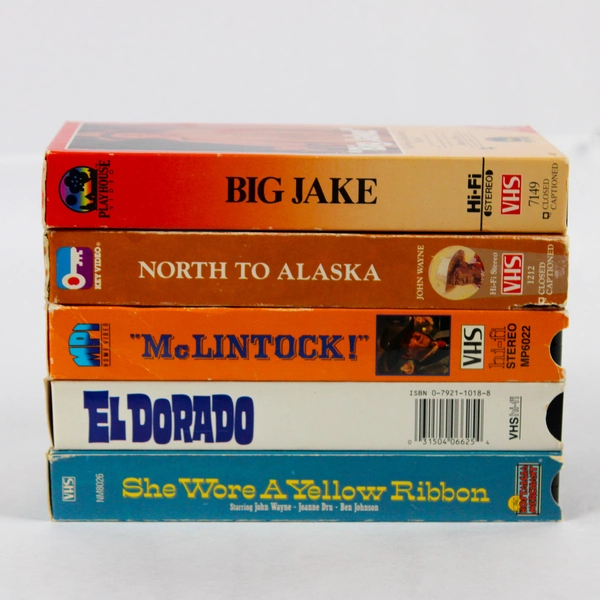 John Wayne VHS Lot: 5 Western VHS Tapes 1986-1993