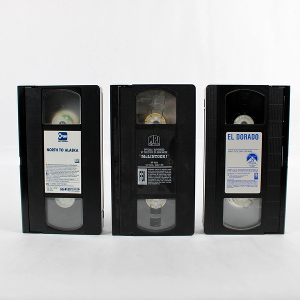 John Wayne VHS Lot: 5 Western VHS Tapes 1986-1993