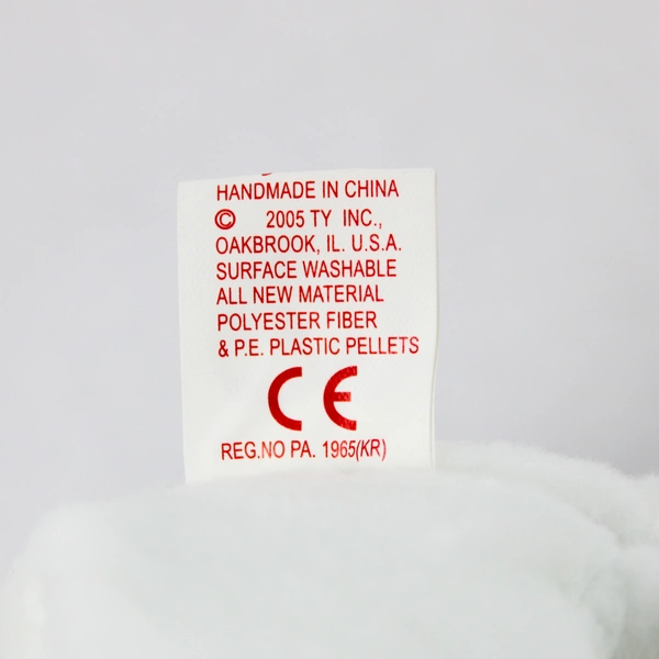 TY Beanie Baby Holy Father 2005 White Gold Bear With Gold Tag Plush Toy