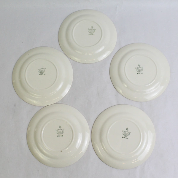 Set of 5 Vintage Homer Laughlin Eggshell Nautilus Aristocrat Bread Butter Plates