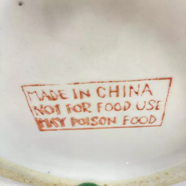 Vintage Hand-Painted Ginger Jar Vase Black Pink Blue Roses 10.25"