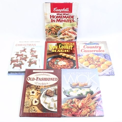 Lot of 6 80s 90s & 2000s Hardcover Cookbooks Recipes for Dinners and Desserts