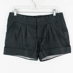 Mossimo Women's Size 8 Dark Gray Stretch Pleated Shorts - Pre-Owned
