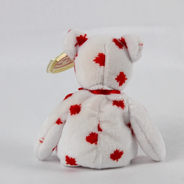 TY Beanie Baby Chinook 2000 Maple Leaf Red White Bear With Tag Plush Toy