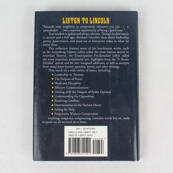 Leadership Lessons of Abraham Lincoln by Meg Distinti 2011 Hardcover MJF Books