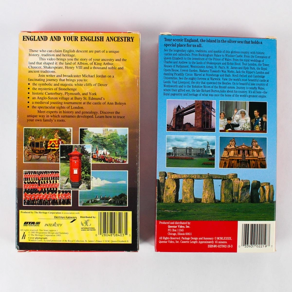 Lot of 2 England VHS Tapes Touring England and Your English Ancestry