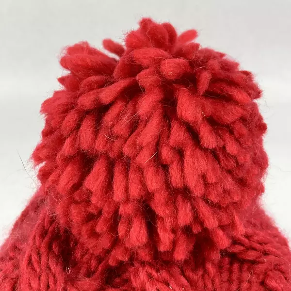 Pier 1 White Ceramic Teapot with Red Cable Knit Cozy Good Condition