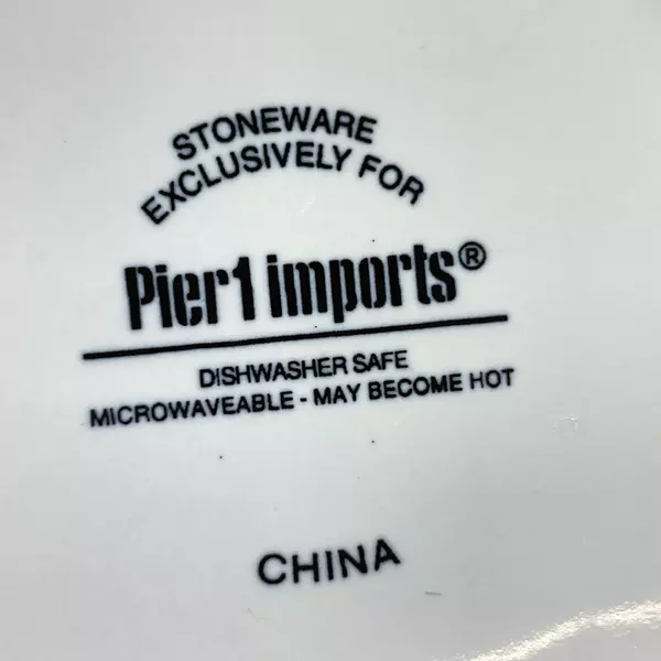 Pier 1 White Ceramic Teapot with Red Cable Knit Cozy Good Condition