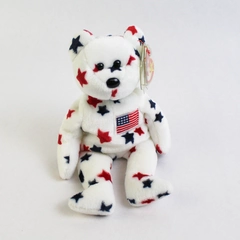 TY Beanie Babies 'Glory' Rare Error Tag 1998 Hang 1997 Plush Bear