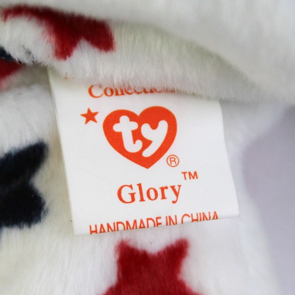 TY Beanie Babies 'Glory' Rare Error Tag 1998 Hang 1997 Plush Bear
