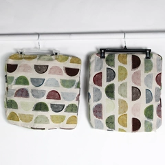 Set of 2 Multicolor Embroidered Square Pillow Covers 17" x 17"