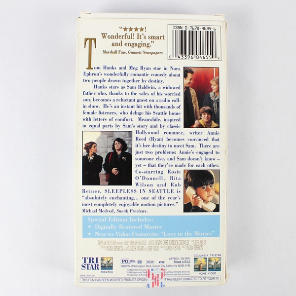 Sleepless in Seattle VHS 2000 Special Edition Tom Hanks Meg Ryan