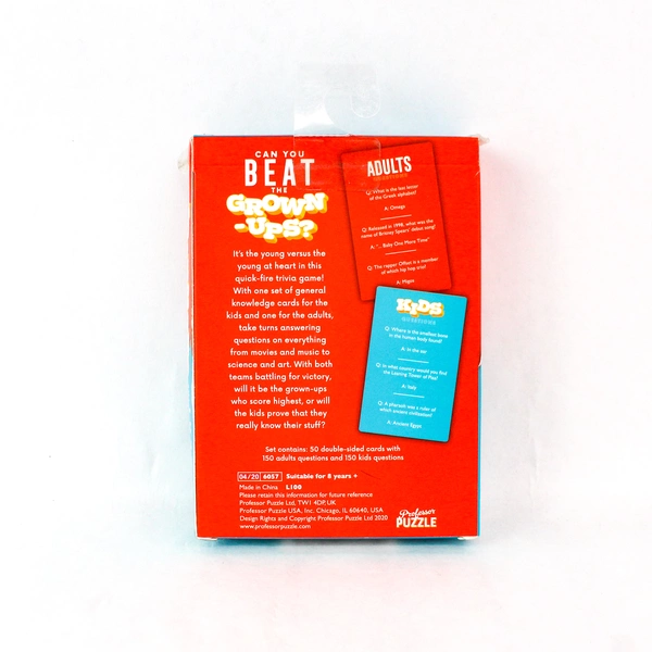 Professor Puzzle Quiz Game: Can You Beat the Grown-Ups? 150 Questions