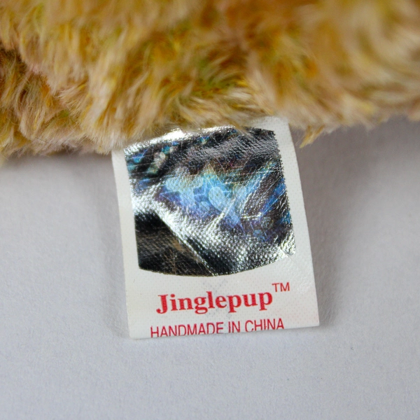 TY Beanie Baby Jinglepup 2001 Brown Dog Christmas Hat With Tag Plush Toy