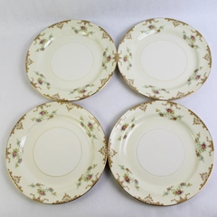 Set of 4 Vintage Homer Laughlin Eggshell Nautilus Aristocrat Dinner Plates 