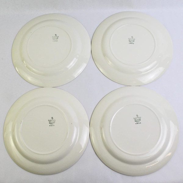 Set of 4 Vintage Homer Laughlin Eggshell Nautilus Aristocrat Dinner Plates 
