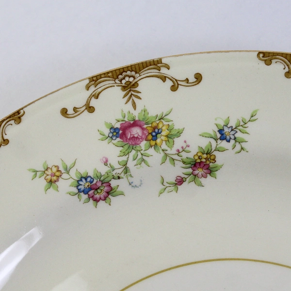 Set of 4 Vintage Homer Laughlin Eggshell Nautilus Aristocrat Dinner Plates 