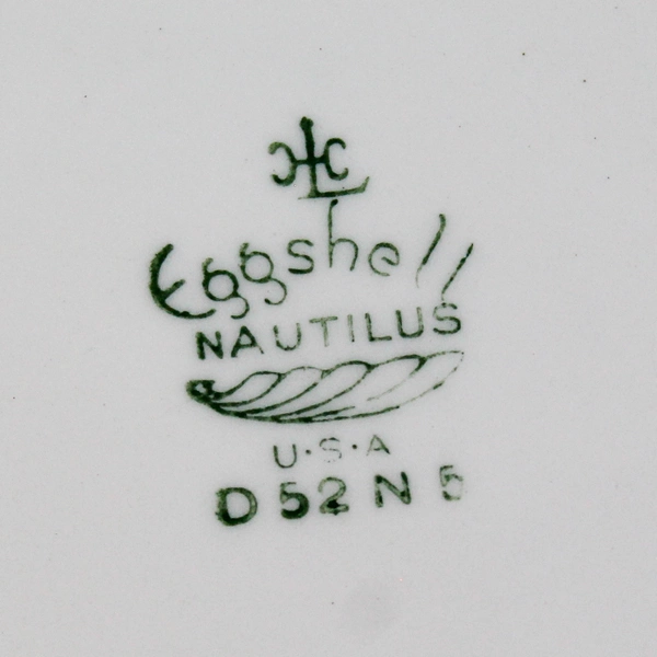 Set of 4 Vintage Homer Laughlin Eggshell Nautilus Aristocrat Dinner Plates 