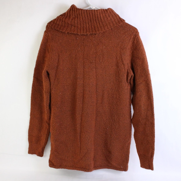 Carolyn Taylor Rust Brown Sweater Button Sides Size Small