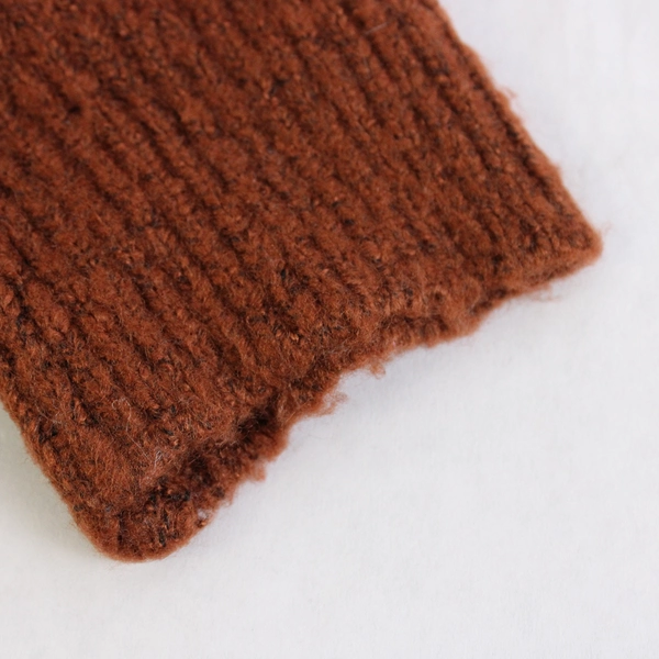 Carolyn Taylor Rust Brown Sweater Button Sides Size Small