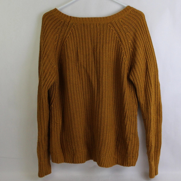 Pink Rose Women's Sweater Brown Size Medium Zipper Sides Knit