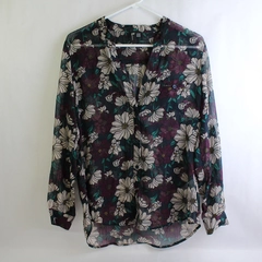 KUT From The Kloth Women's Blouse Sheer Floral Button Up Size Small
