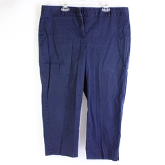 Talbots Petite Signature Crop Pants Size 14P Navy Blue