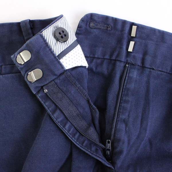 Talbots Petite Signature Crop Pants Size 14P Navy Blue