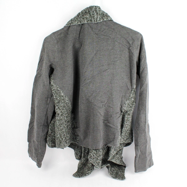 PrAna Sweater Women' Size M Gray Cardigan Open Front Centerpiece Wrap Sweatshirt