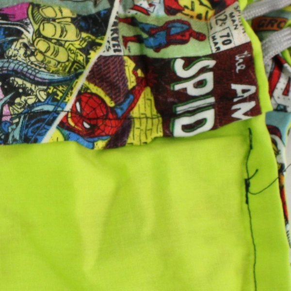 Handmade Marvel Comics Superhero Drawstring Bag Backpack - 15" x 13"