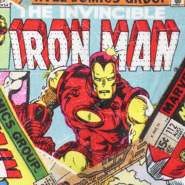 Handmade Marvel Comics Superhero Drawstring Bag Backpack - 15" x 13"