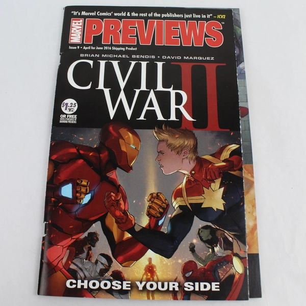 Lot of 3 Civil War II #0, #12 & Marvel Previews April 2016 Comics