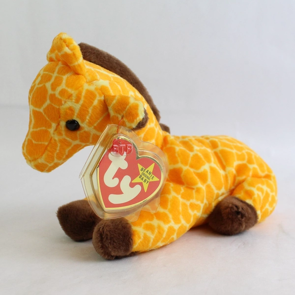 TY Beanie Baby Twigs 1995 Orange Giraffe With Tag Plush Doll Toy