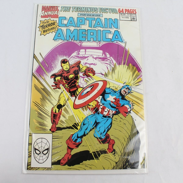 Vintage Captain America The Terminus Factor Vol. 1 #9 Comic Book 1990