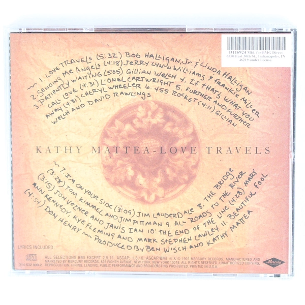 Kathy Mattea Love Travels Music CD 1997 Mercury Records