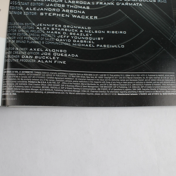 Iron Man 2.0 Vol. 2: Asymmetry by Nick Spencer Softcover Graphic Novel