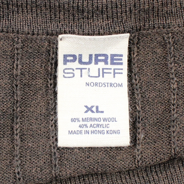 Pure Stuff Nordstrom Brown Wool Blend Sweater Men's Size XL