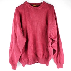 Vintage Eddie Bauer Red Cotton Knit Sweater Men's Size XL