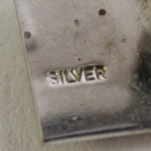 Men's Silver Rectangular Bullet Back Cufflinks Pair