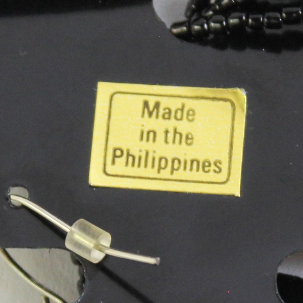 Lot of 2 Black Glass Bead Necklace And Dangle Earring Sets