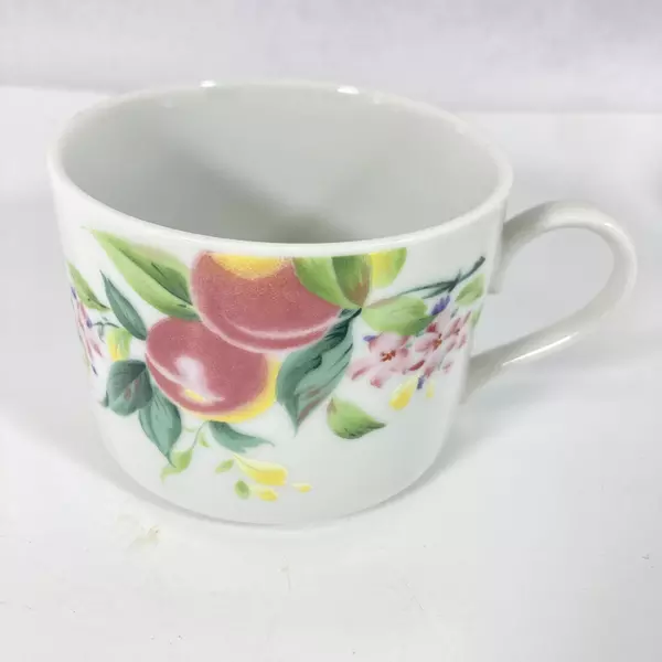 5 Le Monde Cuisine Springtime Flat Bottom Cups & 6 Saucers By International 21