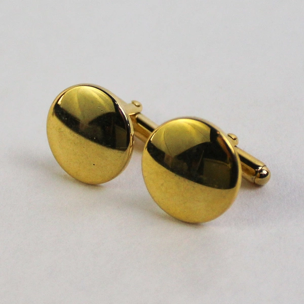 Lot of 3 Pairs Of Men's Gold-Tone Bullet Back Cufflinks